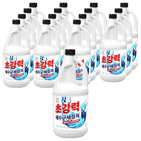 생활공식 초강력 배수구 세정제, 2L, 16개