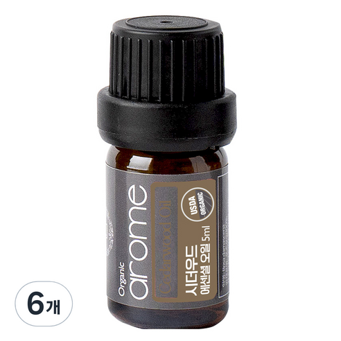 아로므 시더우드 에션셜 오일, 5ml, 6개