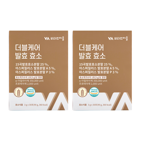 비타민마을 와이즈 더블케어 발효 효소, 90g, 2개