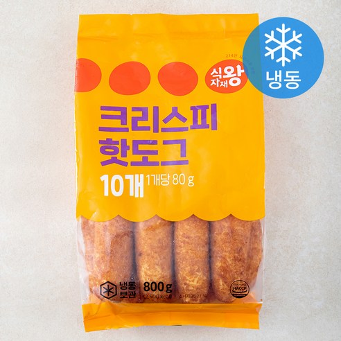 식자재왕 크리스피 핫도그 (냉동), 800g, 1개