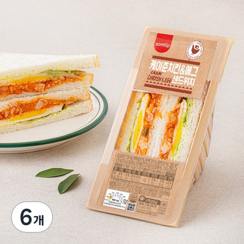 삼립 케이준치킨 에그 샌드위치, 130g, 6개