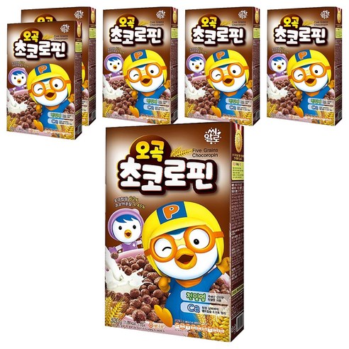 씨알로 뽀로로 오곡 초코로핀 시리얼, 520g, 6개