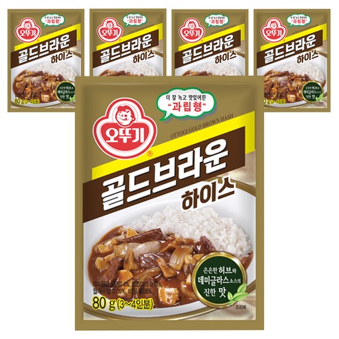 오뚜기 골드브라운 하이스, 80g, 5개