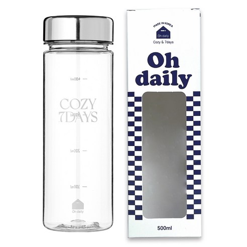오데일리 보온보냉 메탈 트라이탄 물병, 화이트, 500ml, 1개