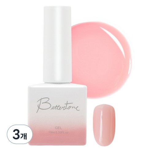 아이빛 베러톤 누드스킨 시럽 컬러 젤네일, BT-102 베이비핑크, 10ml, 3개