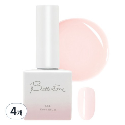 아이빛 베러톤 누드스킨 시럽 컬러 젤네일, BT-104 누드연핑크, 10ml, 4개