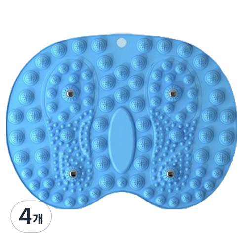 발지압 마사지 매트, 4개, 블루