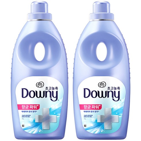 다우니 섬유유연제 항균파워 플러스, 1L, 2개