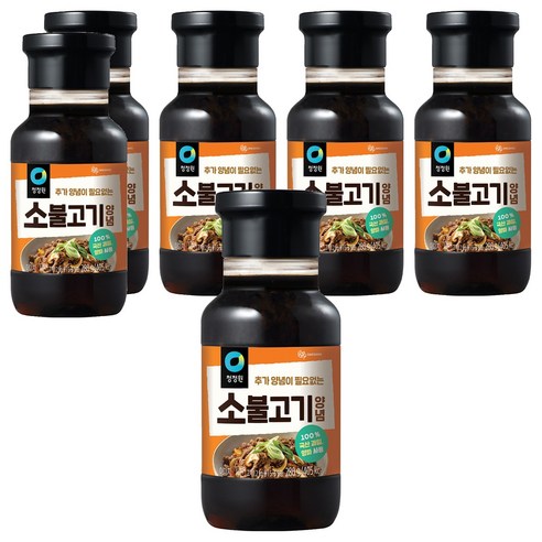 청정원 명가 소불고기 양념, 280g, 6개
