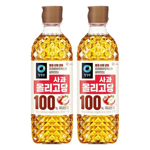 대상 청정원 사과 올리고당, 700g, 2개