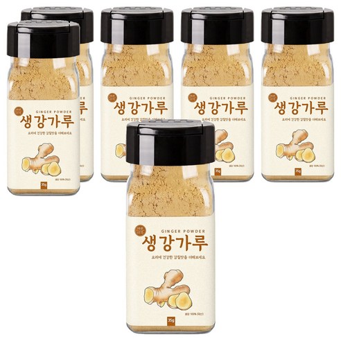 바른미각 생강분말, 35g, 6개