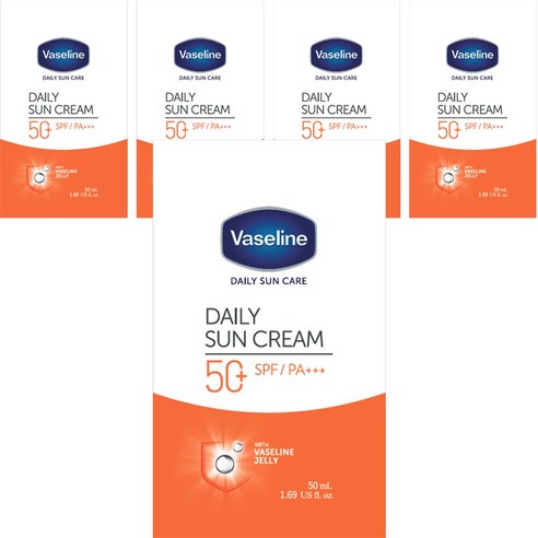 바세린 데일리 선크림 SPF50+ PA+++, 50ml, 5개