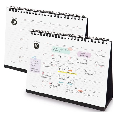 모던홀릭 신생아 디데이달력 만년달력, 그레이, 1개 다이어리/플래너 12 아이씨엘디자인 Scheduler Desk 캘린더 라지 2025, 혼합색상, 2개
