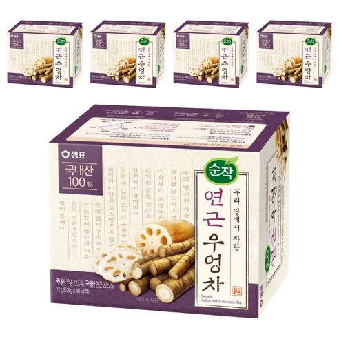 순작 연근우엉차, 0.8g, 40개입, 5개