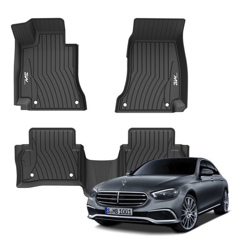 3더블유 에코라이너 카매트, 벤츠 E CLASS HYBRID (W213) E300e 2020.01~, BLACK
