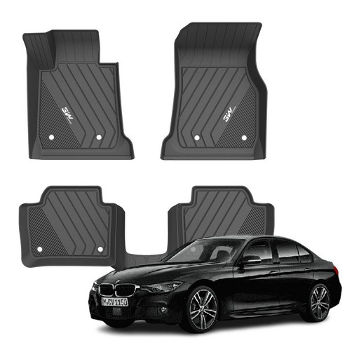 3W 에코라이너 카매트, BMW 3 SERIES (F30) 2012.07 ~ 2019.02, BLACK