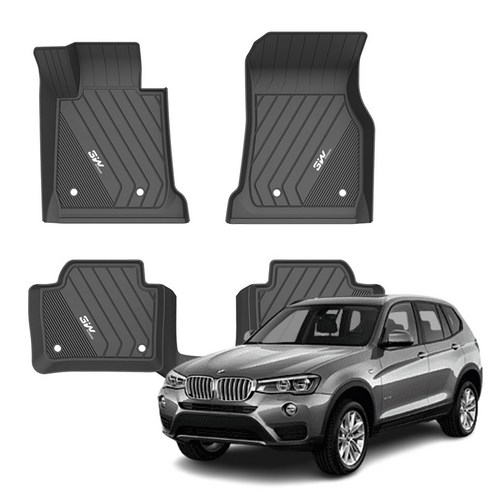 3W 에코라이너 TPE 카매트, BMW X3 (F25) 2011.02~2017.10, 블랙