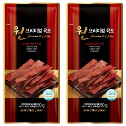 원프리미엄 육포, 50g, 2개