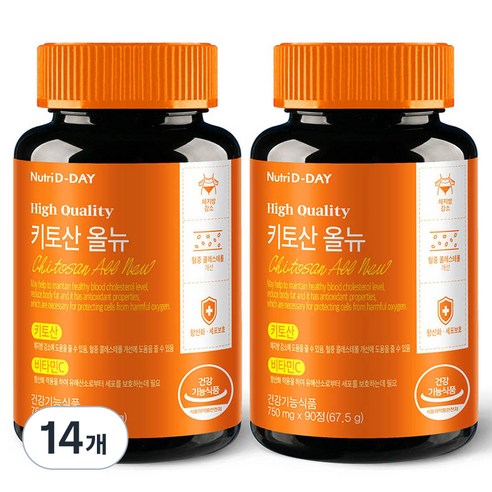 뉴트리디데이 다이어트 키토산 올뉴, 90정, 14개