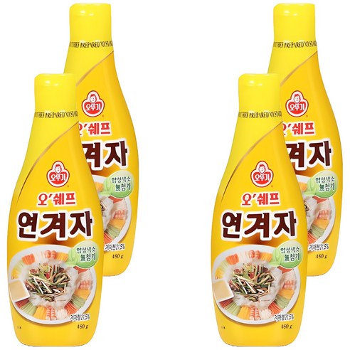 오뚜기 오쉐프 연겨자, 480g, 4개