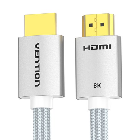 벤션 8K 아이언실버 HDMI V2.1 모니터 케이블, 1개, 1m