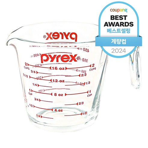 Pyrex  量杯  量具  World Kitchen  500ml  玻璃量杯  玻璃量杯  耐熱玻璃  耐熱鋼化玻璃