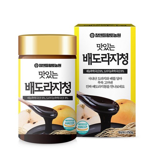 참앤들황토농원 맛있는 배도라지청, 250g, 1개입, 4개