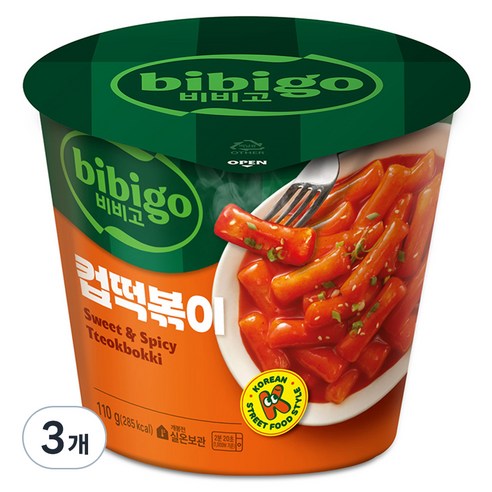 비비고 컵떡볶이, 110g, 3개