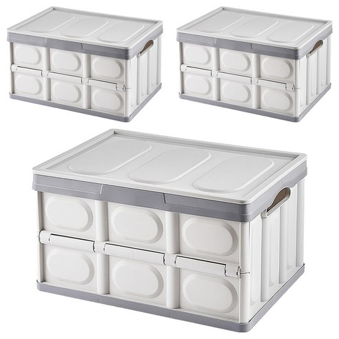 모나코올리브 폴딩박스 중 35L, 그레이, 3개