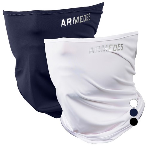 아르메데스 사계절 스포츠 마스크 AR-20, 네이비 + 화이트, 2개