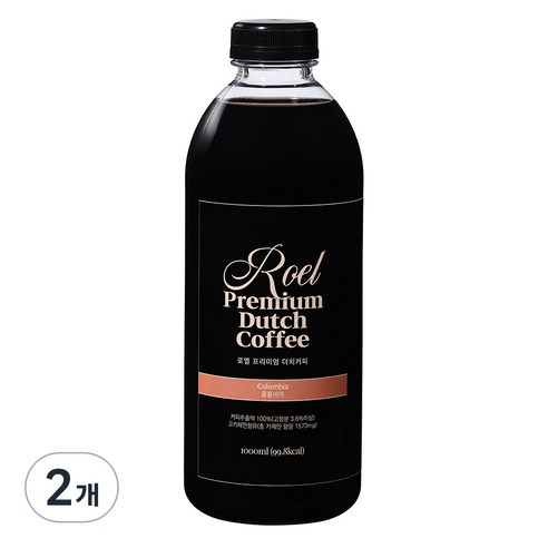 로엘 더치커피 콜드브루 원액 콜롬비아, 1L, 2개, 1개입