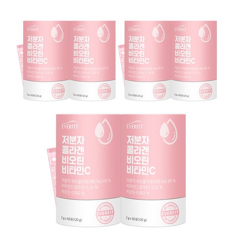 내츄럴플러스 저분자 피쉬 콜라겐 비오틴 비타민C 60p, 120g, 6개