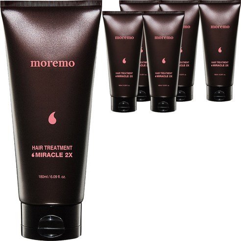 모레모 미라클 2X 단백질 헤어팩 극손상 트리트먼트, 180ml, 6개
