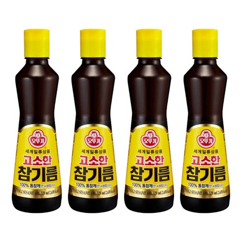 오뚜기 고소한 참기름, 320ml, 4개