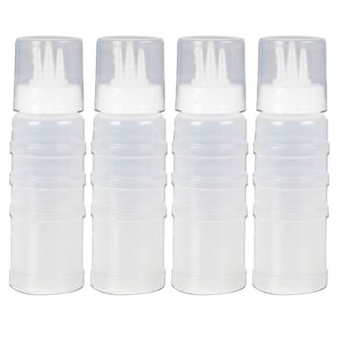 리빙패밀리 잘라쓰는 뚜껑소스통 3구, 300ml, 4개