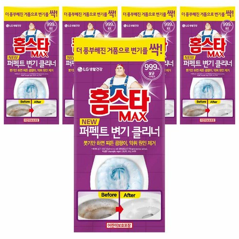 홈스타 맥스 퍼펙트 변기 클리너, 540ml, 5개