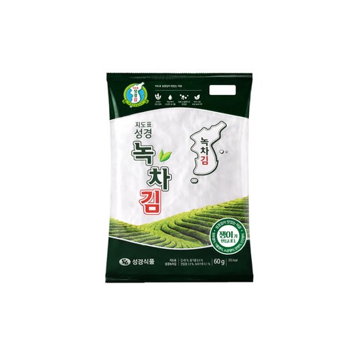 성경식품 지도표 성경 녹차김, 60g, 1개