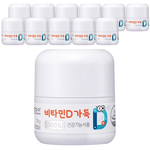 함소아 비타민D 1000IU 60p, 12개, 60캡슐