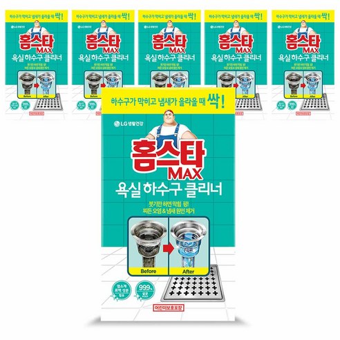 홈스타 맥스 욕실바닥 하수구 클리너, 6개
