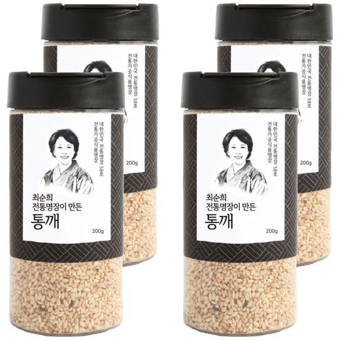 승인식품 최순희 전통명장이 만든 볶은참깨, 200g, 4개