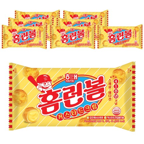 홈런볼 커스타드크림, 46g, 3개