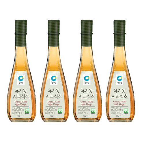 청정원 사과식초, 350ml, 4개