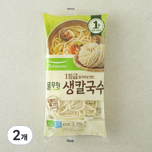 풀무원 생칼국수 2인분, 320g, 2개 면/통조림/가공식품