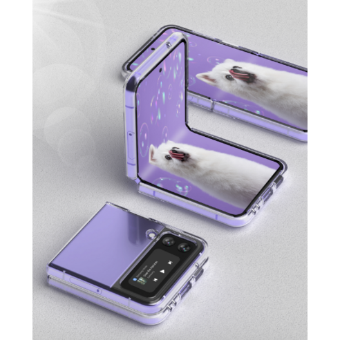 갤럭시 Z 플립을 위한 보호적이고 세련된 크리스탈 엣지 휴대폰 케이스