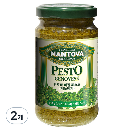 만토바 바질 페스토 제노베제, 190g, 2개