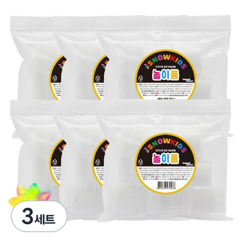 스노우키즈 유아용 미술놀이용 놀이폼 소 6개, 꽃송이폼, 3세트