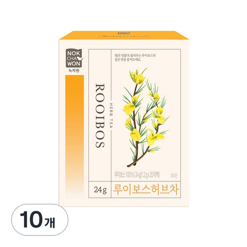 녹차원 루이보스 허브차 20p, 1.2g, 20개입, 10개