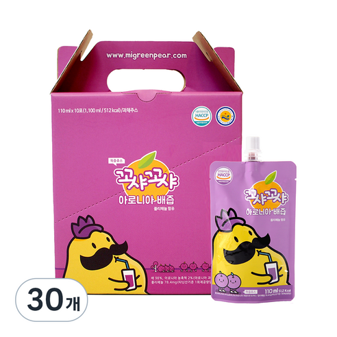 꼬샤꼬샤 아로니아 배즙 스파우트, 110ml, 30개