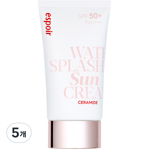 에스쁘아 워터 스플래쉬 세라마이드 선크림 SPF50+ PA++++, 60ml, 5개