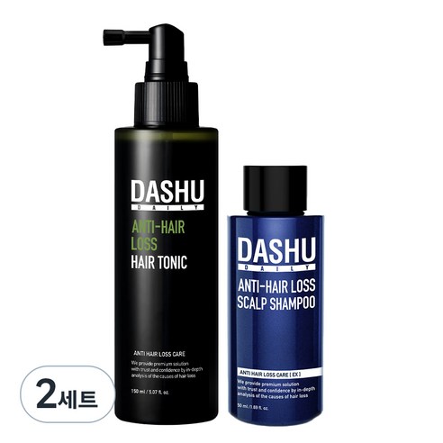 다슈 데일리 데일리 허브 헤어토닉 150ml + 데일리 한방 두피 골드 샴푸 50ml 세트, 2세트